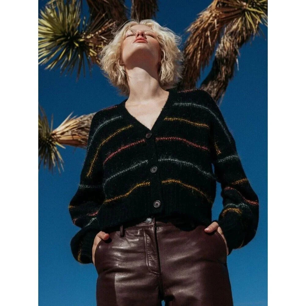 27 Miles Malibu Multicolor Striped Cardigan